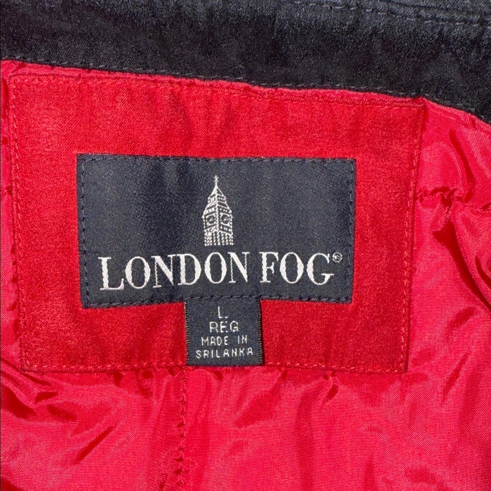 London Fog Long Red Trench Coat | Removable Hood | Women’s L | Lined - Picture 2 of 12